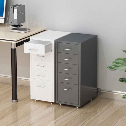 3/5/6/8 Drawers Mobile Metal Desk Office Pedestal Storage Filing Cabinets Unit