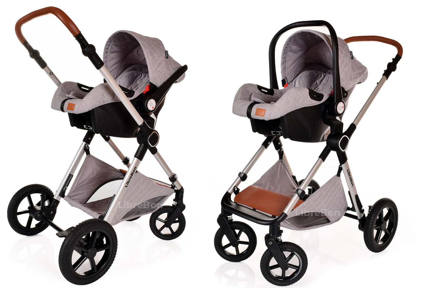 3 in 1 Pram Newborn Baby Buggy Set Travel System with Car Seat Folding Pushchair