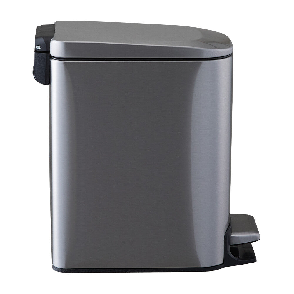 Pedal Bin Dustbin Stainless Steel Waste w/Bucket & Removable Lid Kitchen Bedroom