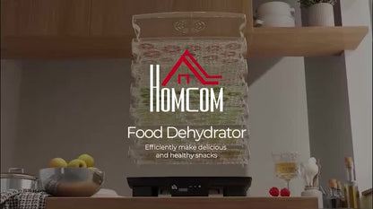 Food Dehydrator, 6 Tray Food Dryer Machine with Adjustable Temperature