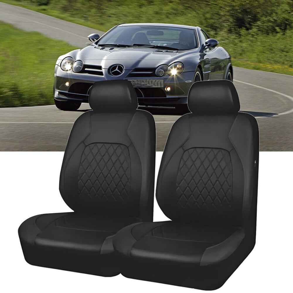 4PCS FULL SET FRONT REAR FABRIC CAR SEAT COVERS PROTECTORS UNIVERSAL WASHABLE UK