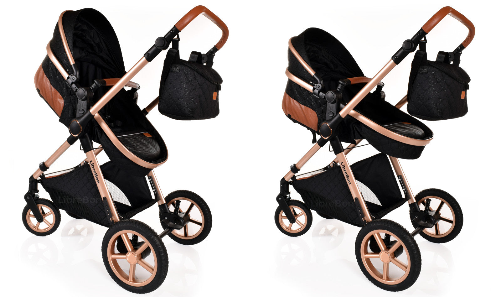 3 in 1 Pram Newborn Baby Buggy Set Travel System with Car Seat Folding Pushchair