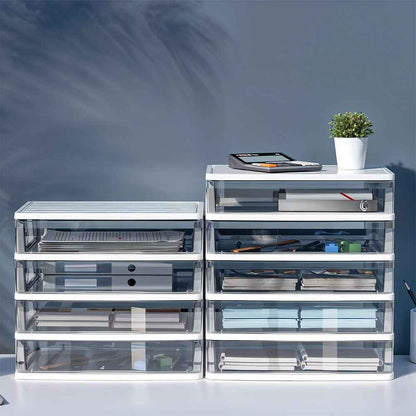 3/4/5 Small Plastic Drawer Storage Tower Organizer Box Office Desktop Tabletop