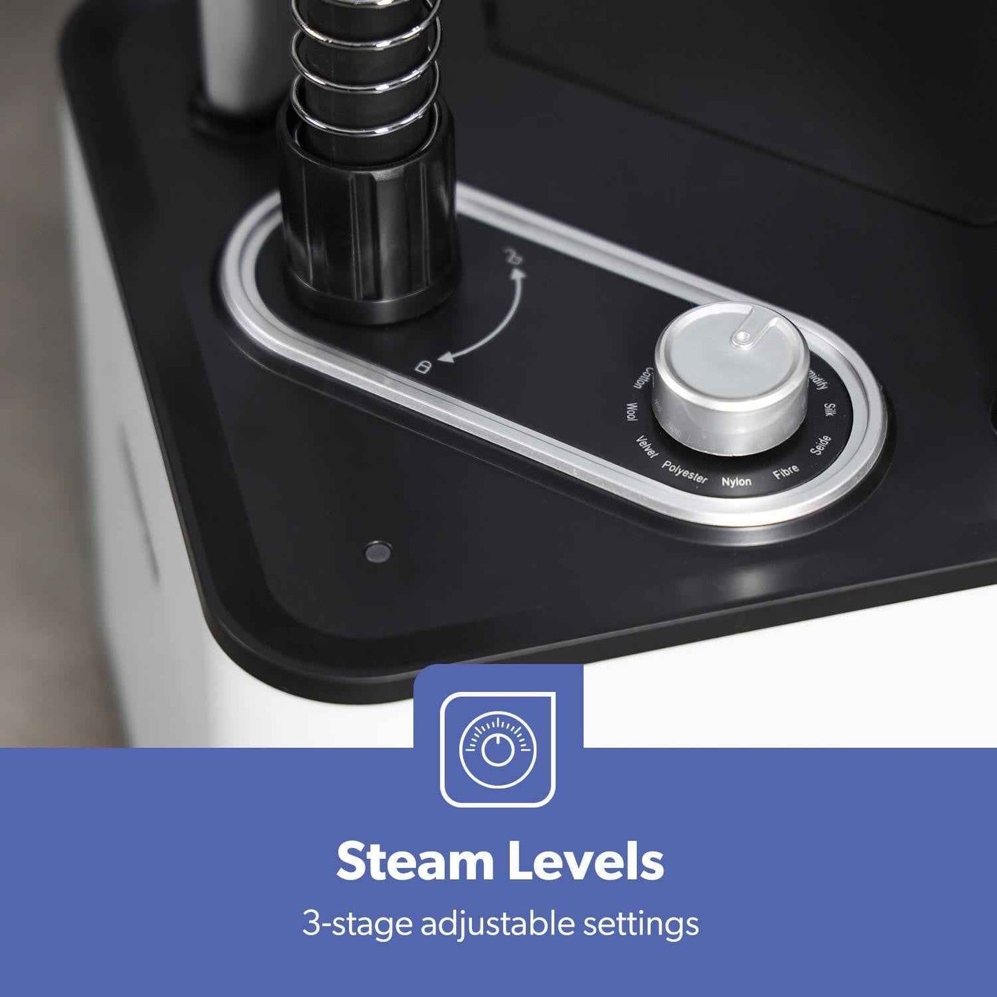 GEEPAS 2000W Upright Vertical Garment Clothes Steamer 1.3L Tank 11 Stem Setting