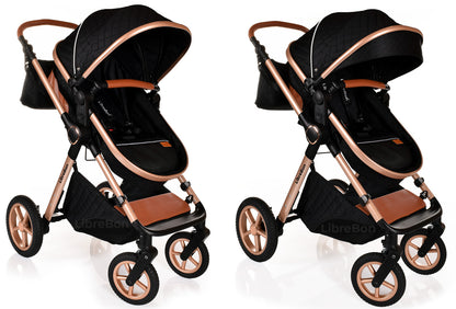 3 in 1 Pram Newborn Baby Buggy Set Travel System with Car Seat Folding Pushchair