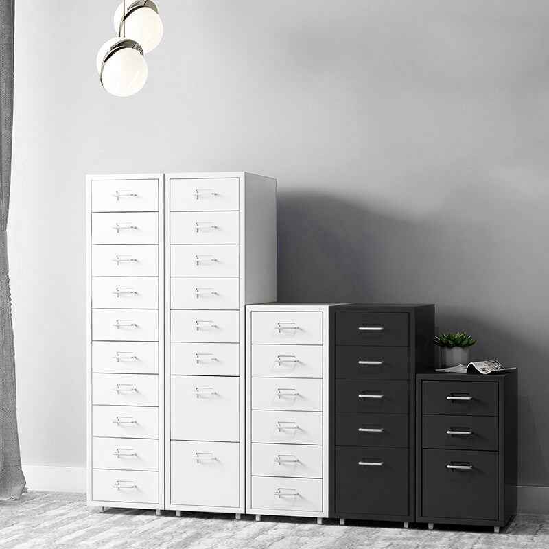 3/5/6/8 Drawers Mobile Metal Desk Office Pedestal Storage Filing Cabinets Unit