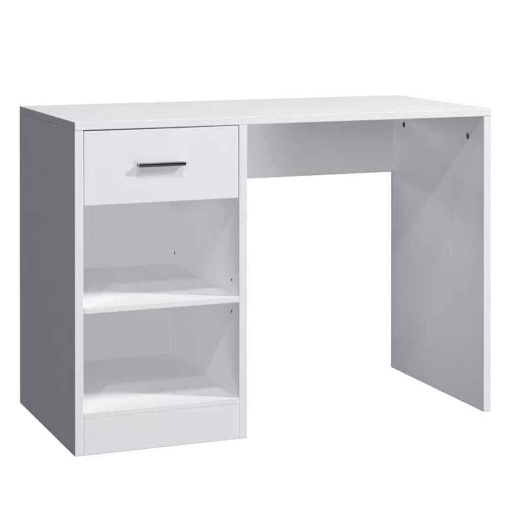 100cm Computer Desk Study Writing Table PC Laptop Desk with Drawer 2 Shelves