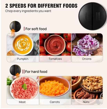 Electric Food Chopper 2Litre 300W Vegetable Chopper Food Processor Meat Grinder