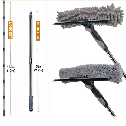 Telescopic Extendable Window Cleaner Equipment Glass Cleaning 4.5m Squeegee UK