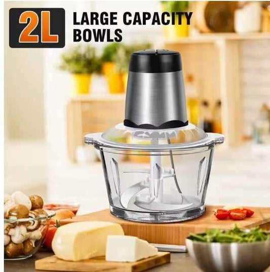 Electric Food Chopper 2Litre 300W Vegetable Chopper Food Processor Meat Grinder