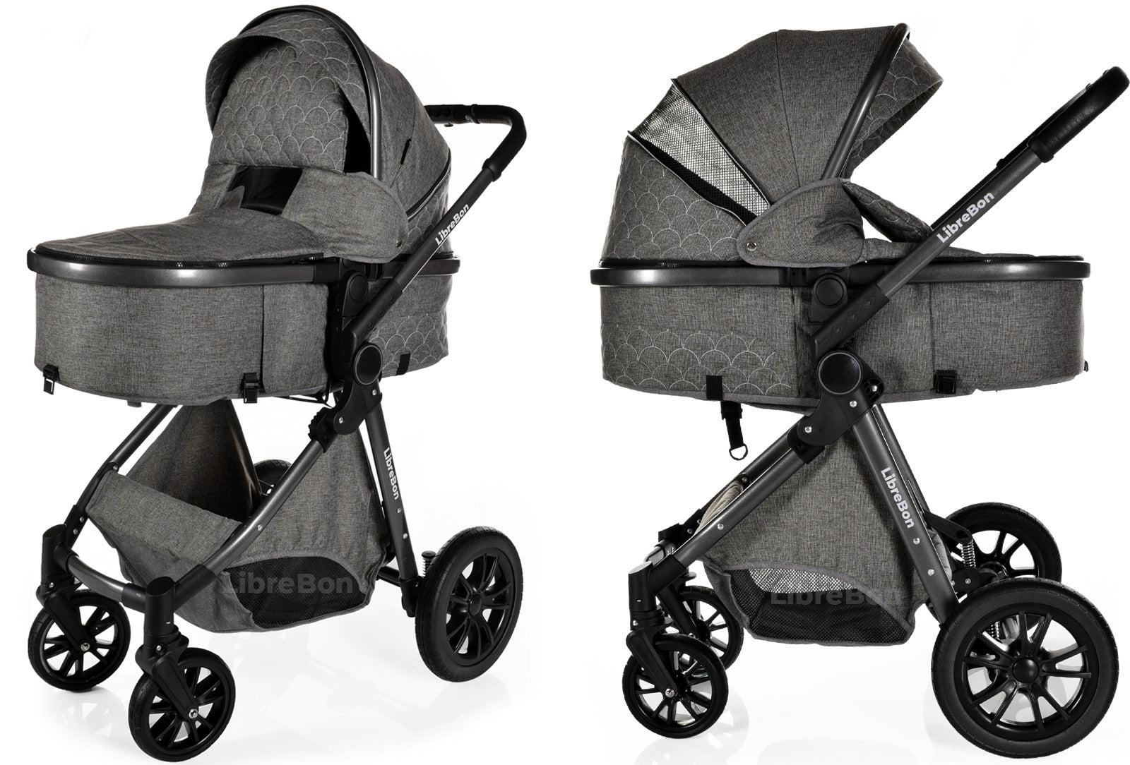 3 in 1 Pram Newborn Baby Buggy Set Travel System with Car Seat Folding Pushchair