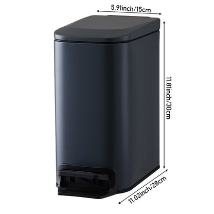 Pedal Bin Dustbin Stainless Steel Waste w/Bucket & Removable Lid Kitchen Bedroom