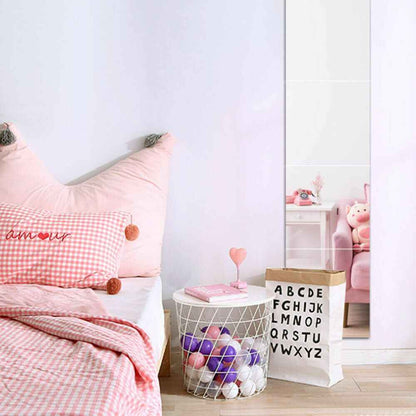 Large Mirror Tiles Wall Sticker Acrylic Self Adhesive Stick On AntiShatter Decor