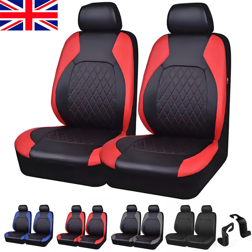 4PCS FULL SET FRONT REAR FABRIC CAR SEAT COVERS PROTECTORS UNIVERSAL WASHABLE UK
