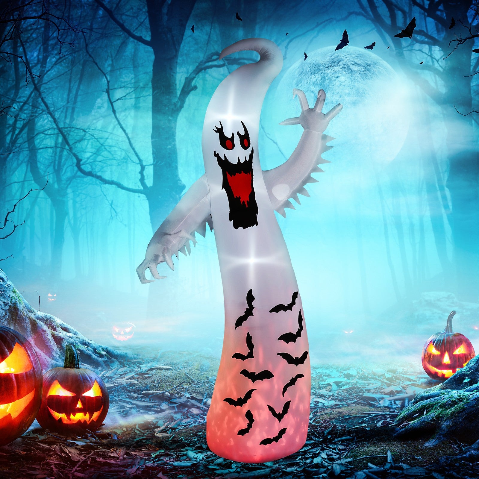 11.8FT Halloween Inflatable Spooky Ghost, Blow Up Outdoor Decoration for Garden