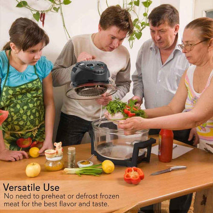 17L Halogen Air Fryer Rotary Convection Oven Multi Cooker Low Fat Health Black O