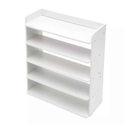 5-8 Tier White Wooden Hallway Shoe Rack Open Shelves Shoe Cabinet Storage Unit
