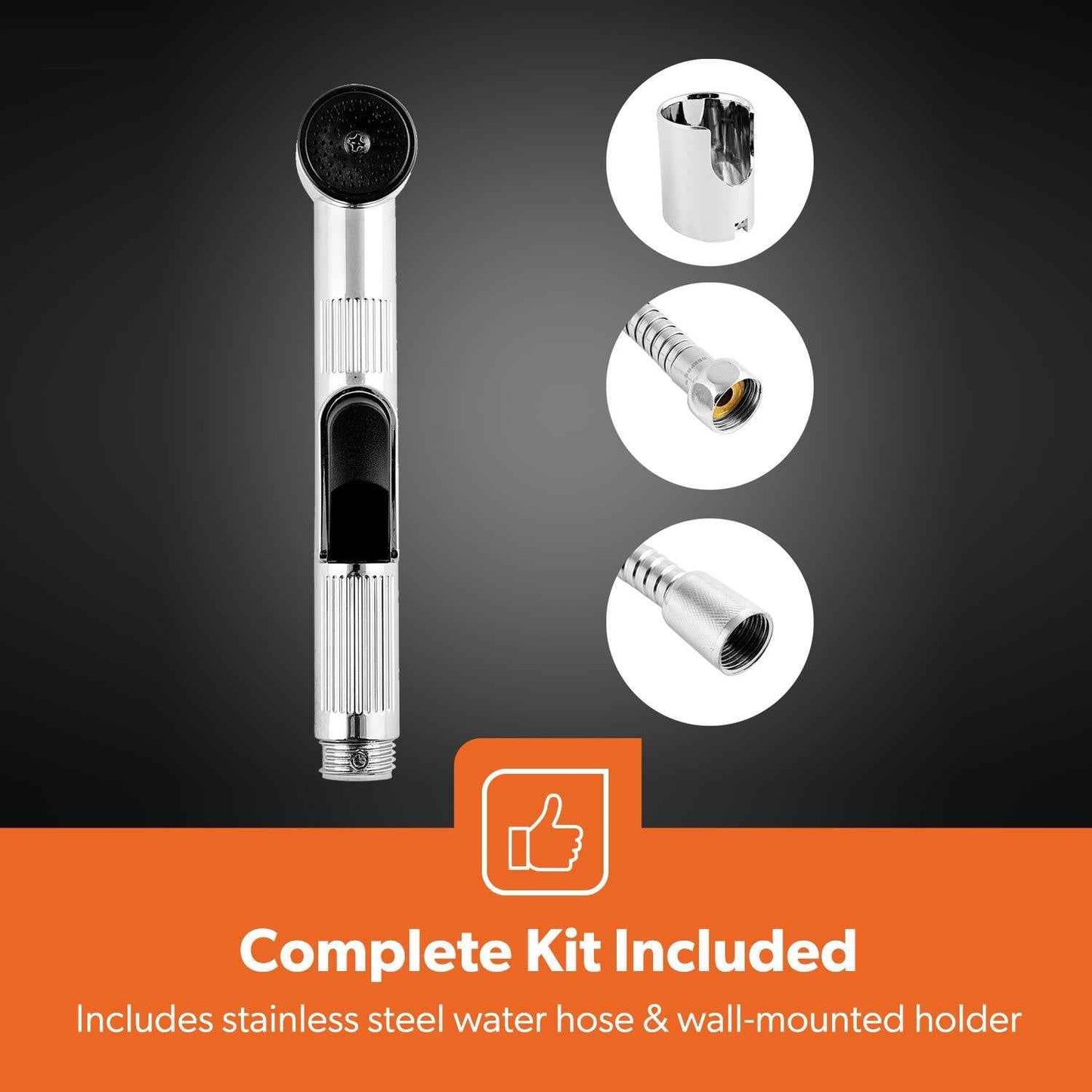 GEEPAS Hand Held Toilet Bidet Sprayer Bathroom Shower Bidet Tap Muslim Shattaf