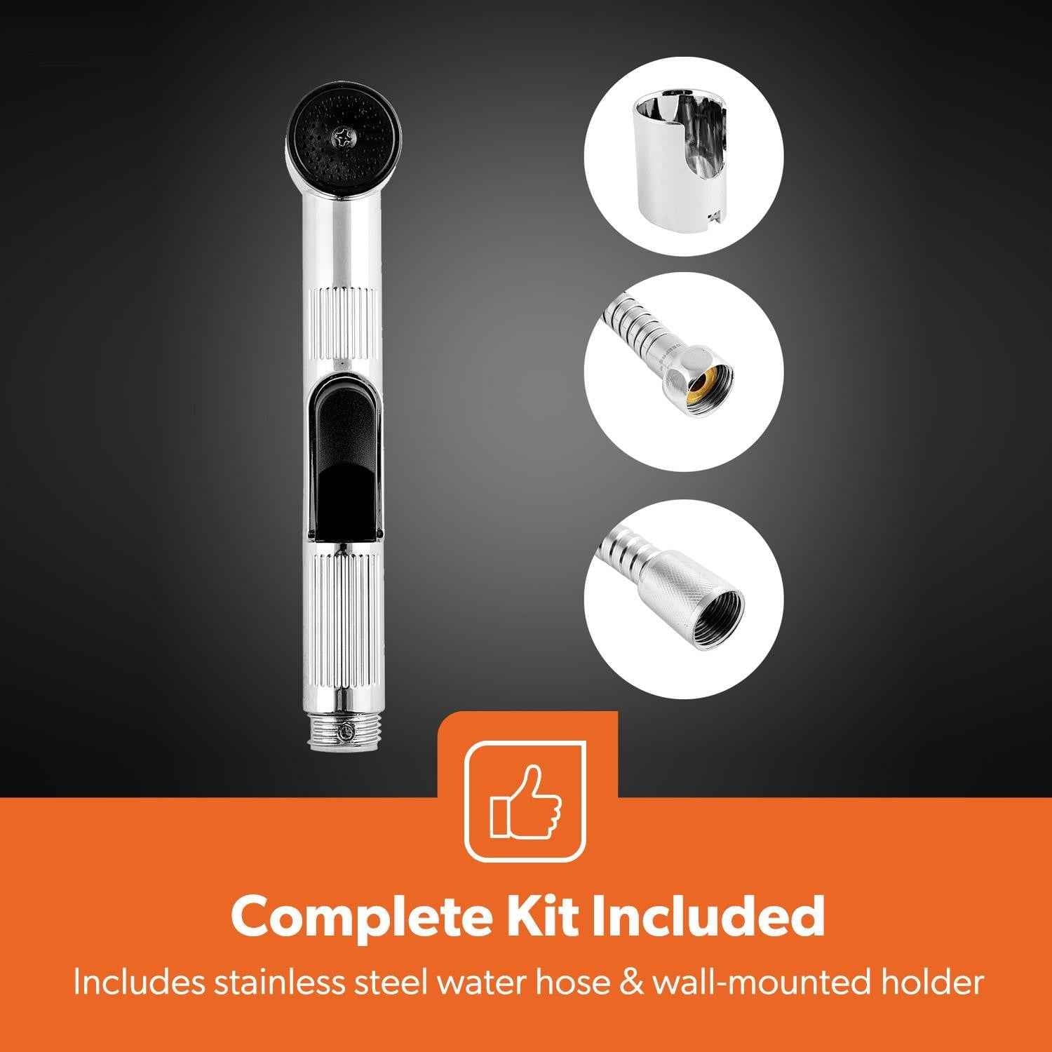 GEEPAS Hand Held Toilet Bidet Sprayer Bathroom Shower Bidet Tap Muslim Shattaf