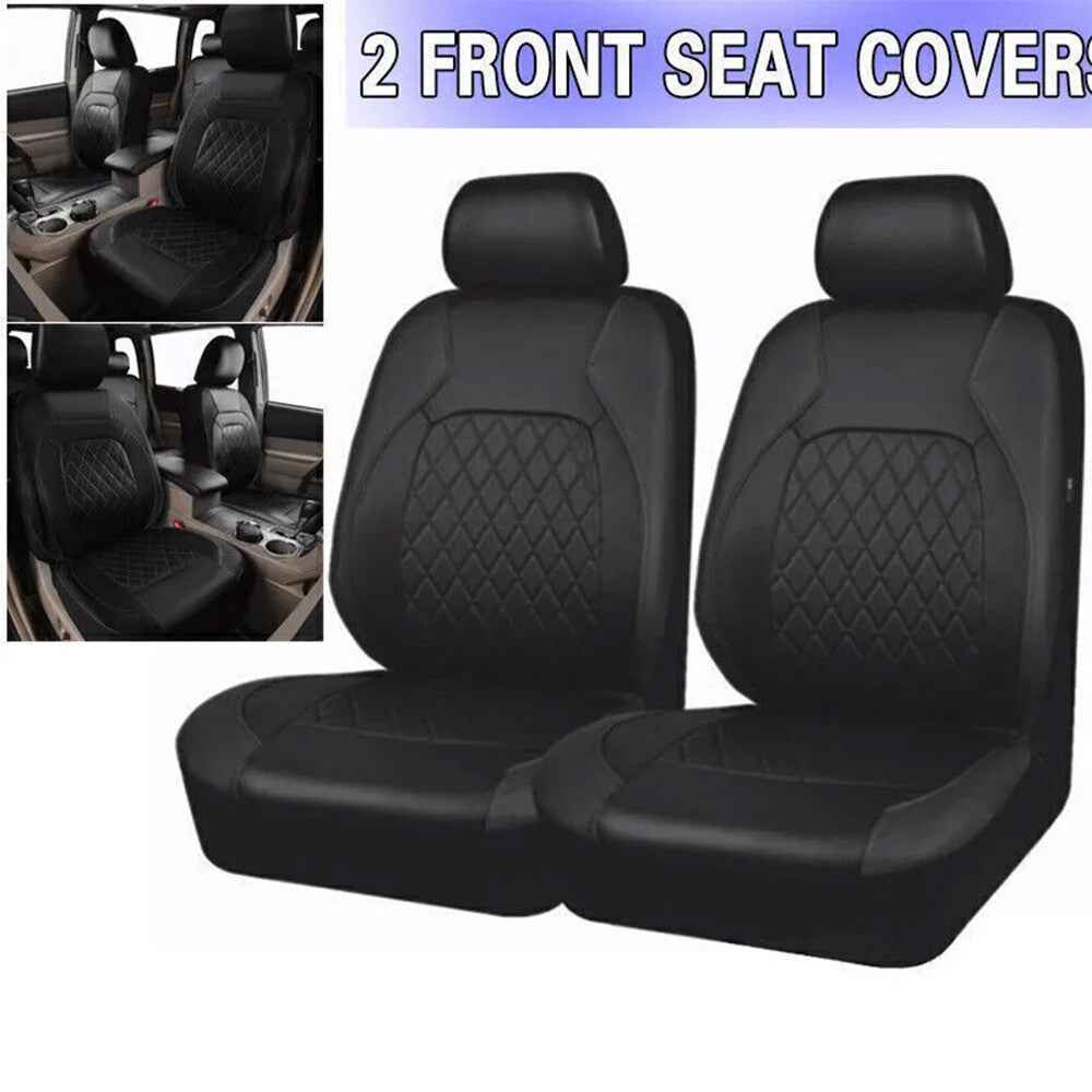 4PCS FULL SET FRONT REAR FABRIC CAR SEAT COVERS PROTECTORS UNIVERSAL WASHABLE UK