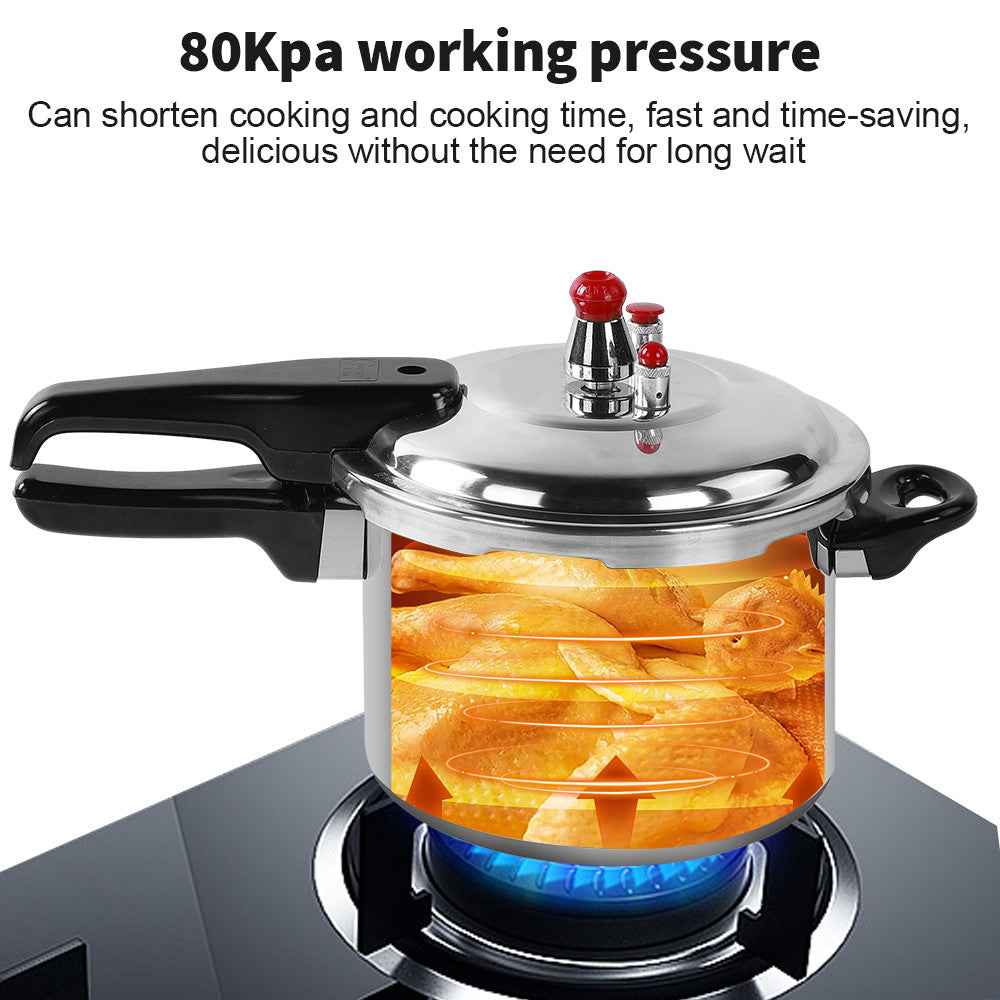 Home Dual Handle Aluminum Pressure Cooker 5/7/9 Litre Kitchen Catering Cookware