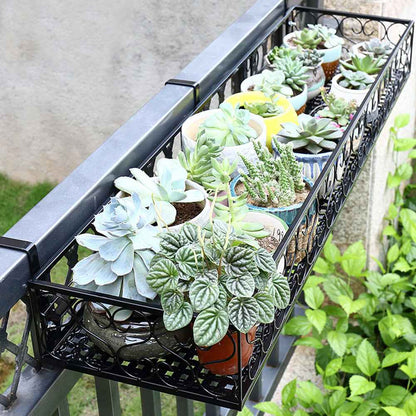 Fence Balcony Metal Hanging Small Plant Planter Stand Flower Pots Holder Rack UK