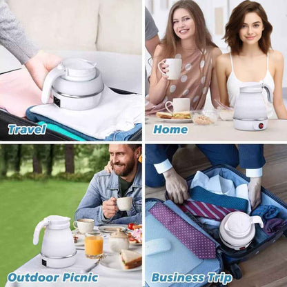 600ML Portable Collapsible Electric Water Kettle for Travel, Camping & Caravan