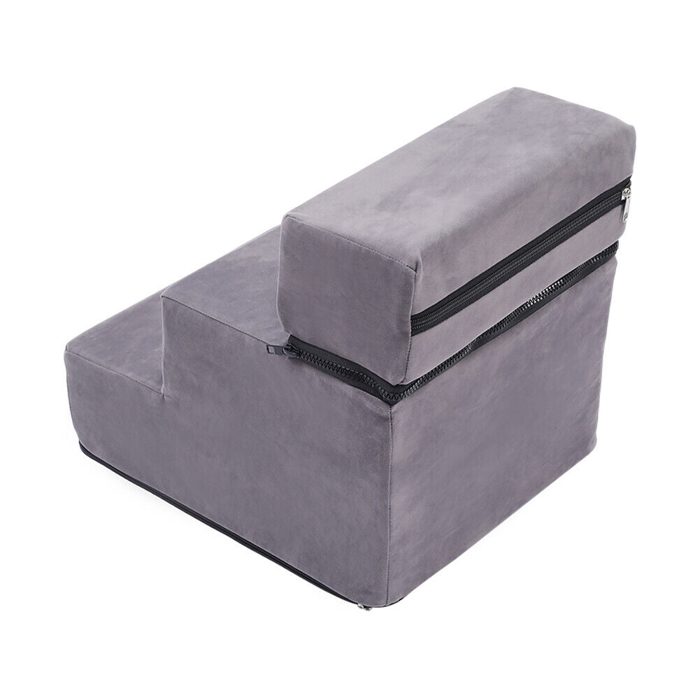 3/4/5 Steps Dog Stairs Pet For Bed Sofa Cats Ladder Ramp With Removable Cover UK