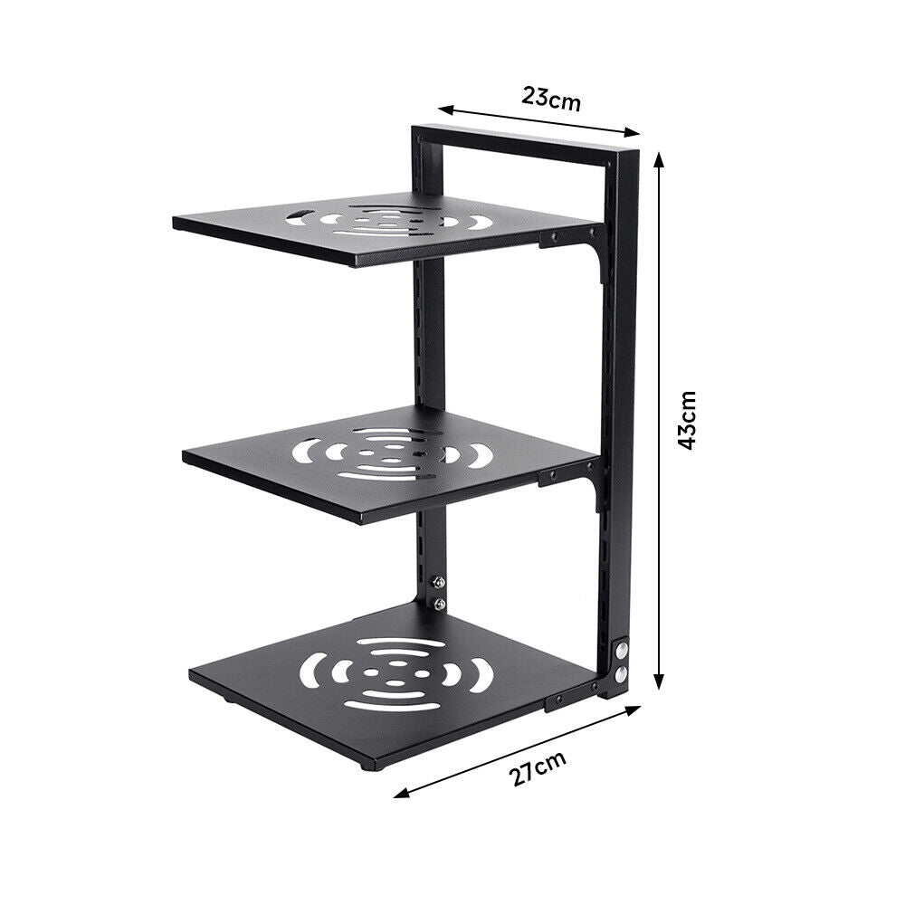 2-7Tier Black Pan Stand Saucepan Pot Rack Kitchen Storage Organiser Shelf Holder