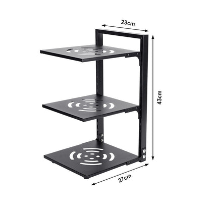 2-7Tier Black Pan Stand Saucepan Pot Rack Kitchen Storage Organiser Shelf Holder