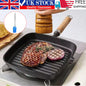 Grill Pan Non Stick Griddle Frying Poring Lips Induction Skillet Cooking Steak