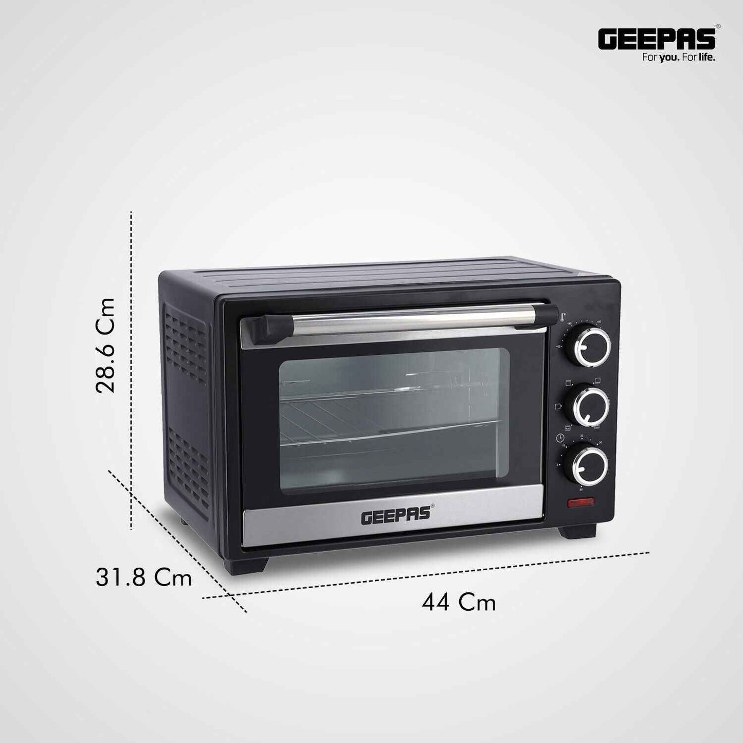 GEEPAS Mini Oven Toaster Grill Tabletop Compact Portable Baking Cooker Electric