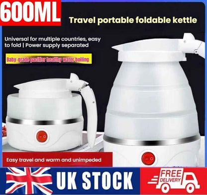 600ML Portable Collapsible Electric Water Kettle for Travel, Camping & Caravan