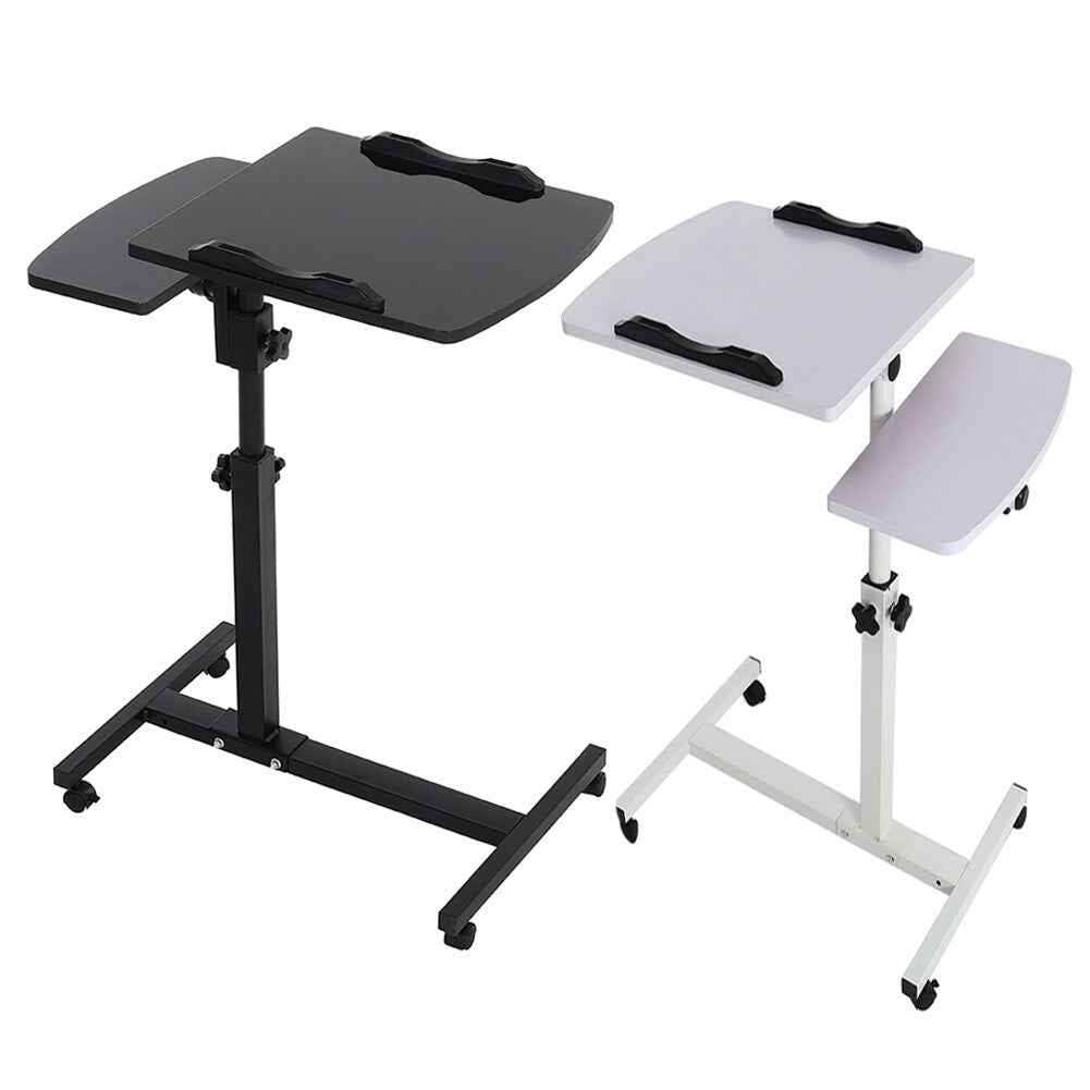 Adjustable Height Overbed Chair Dining Tray Table Mobile Tilting Tabletop Desk