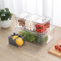 S/M/L Clear Plastic Fridge Storage Box Cupboard Organiser Fruit Veg Rack 3-10Pcs