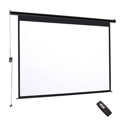 Electric Motorised Projector Screen 3D HD Home Theater Projection 16:9 4:3 Sizes