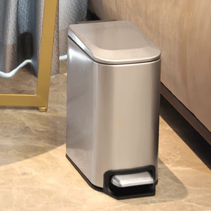 Pedal Bin Dustbin Stainless Steel Waste w/Bucket & Removable Lid Kitchen Bedroom