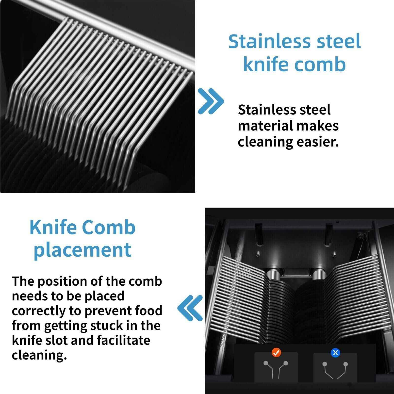 Commercial Meat Cutting Machine Cutter Stainless Steel Slicer 150Kg/H 850W UK