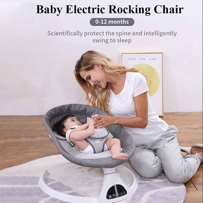 Bluetooth Electric Baby Swing Infant Music Cradle Bouncer Chair Rocker Remote UK