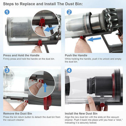 Dyson V10 Dust Bin Canister & Filter SV12 Big Container Bucket Absolute Vacuum