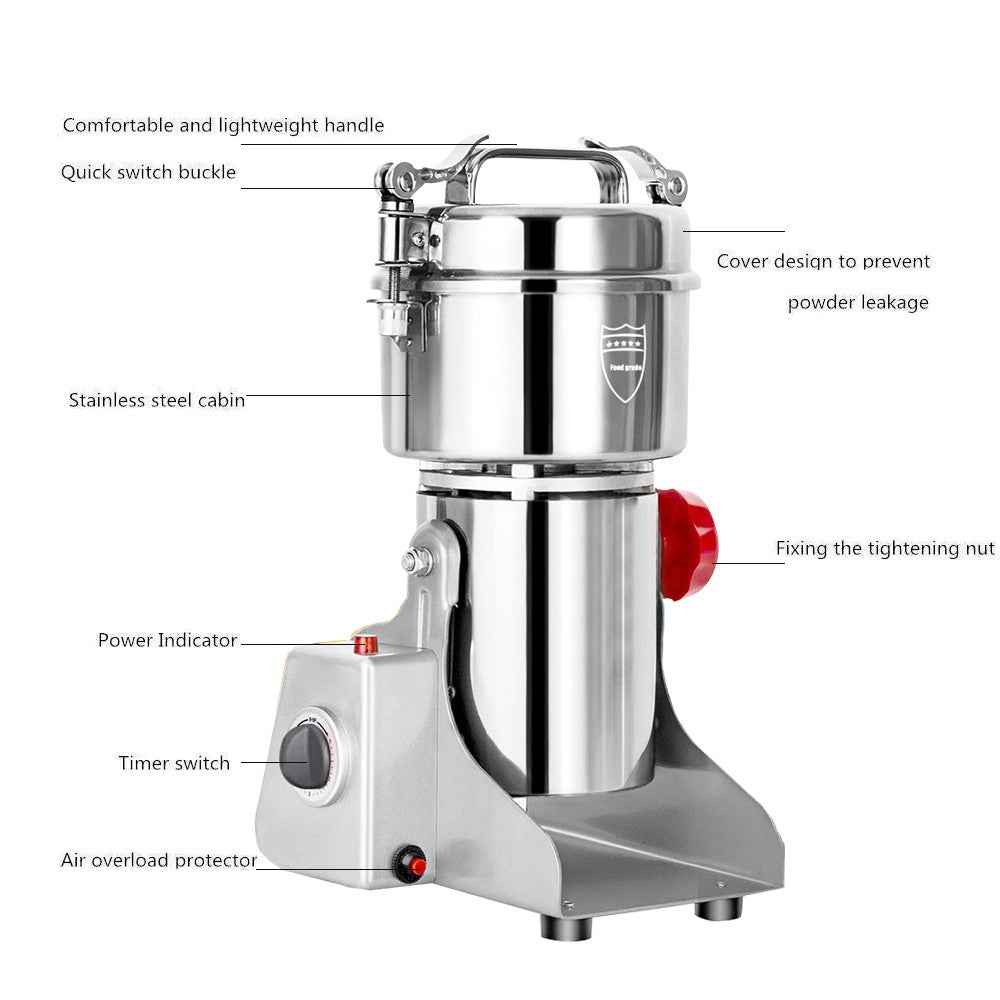 3200W Electric Grain Grinder Cereal Mill Flour Powder High Speed Machine 800g
