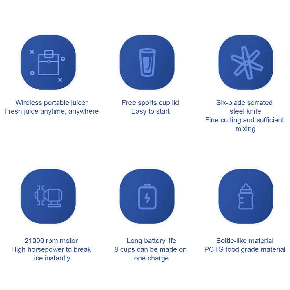 400ml Electric Juice Maker Portable Blender Smoothie Mini Juicer Fruit Machine