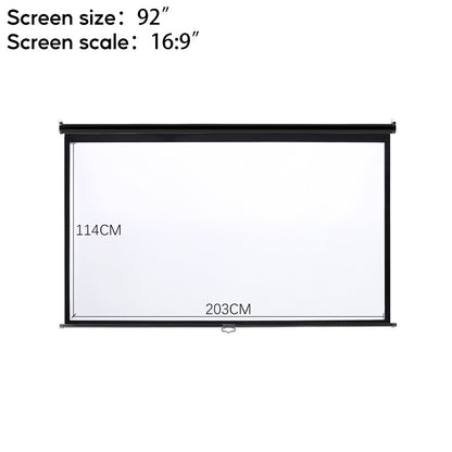 Electric Motorised Projector Screen 3D HD Home Theater Projection 16:9 4:3 Sizes