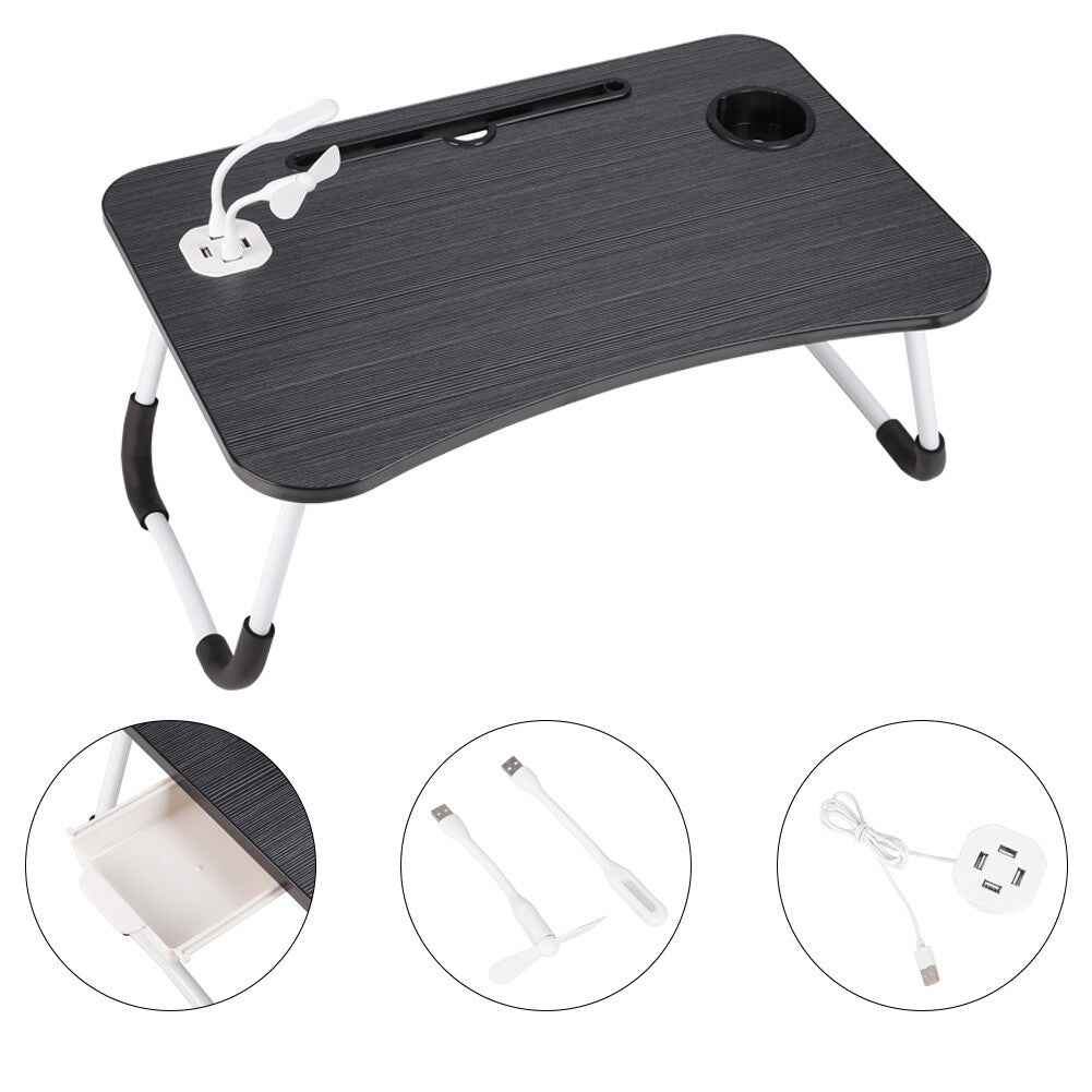 Folding Laptop Bed Table Sofa Breakfast Tray Portable Computer Lap Desk Stand