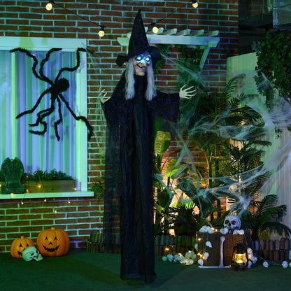 6ft Outdoor Halloween Decoration Witch with Sound and Motion Activated