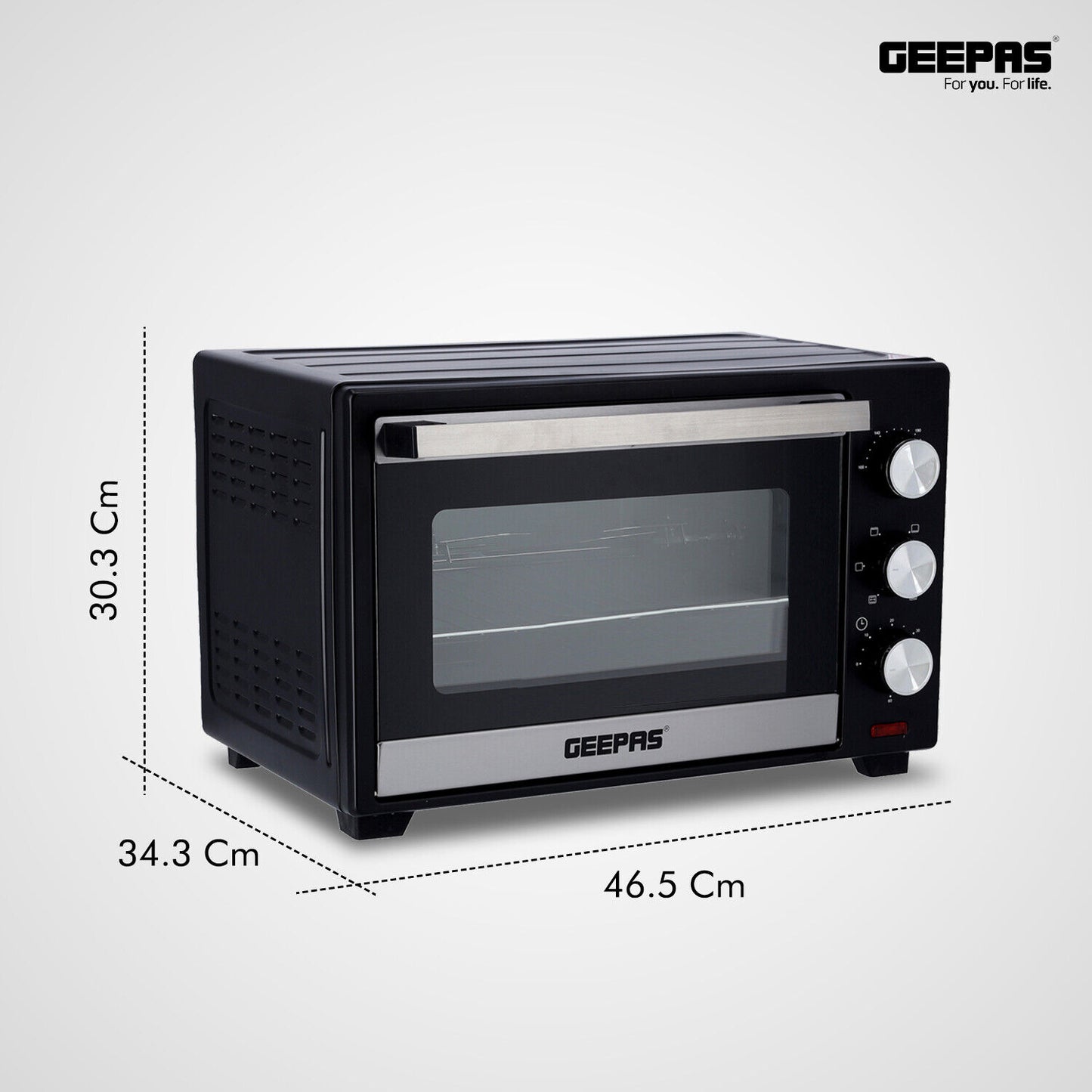 GEEPAS Mini Oven Toaster Grill Tabletop Compact Portable Baking Cooker Electric