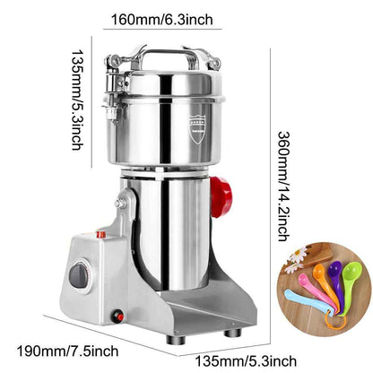3200W Electric Grain Grinder Cereal Mill Flour Powder High Speed Machine 800g