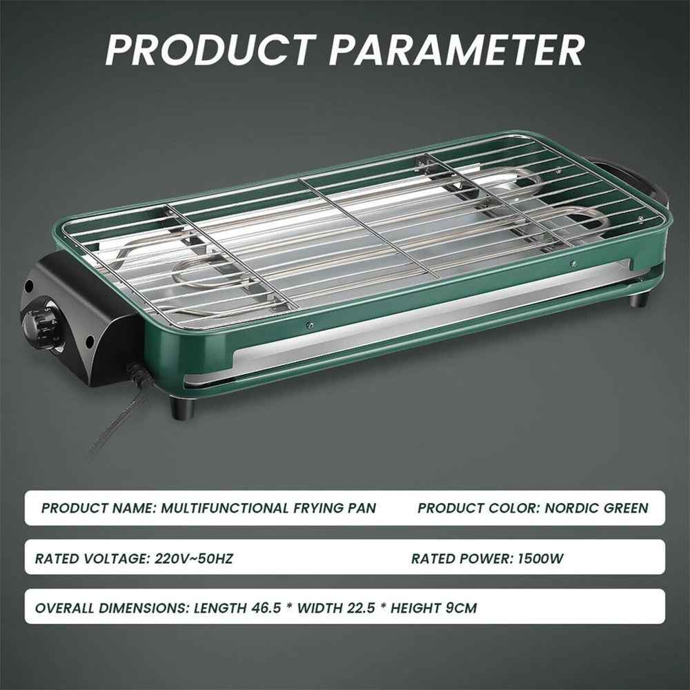 Barbecue 1500W Griddle Indoor BBQ Smokeless Convenient Hot PlateElectric Kwzwgdn
