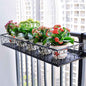 Fence Balcony Metal Hanging Small Plant Planter Stand Flower Pots Holder Rack UK