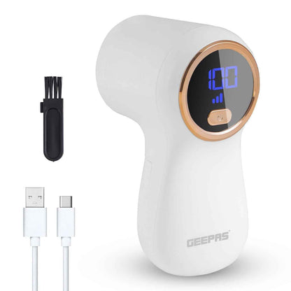 GEEPAS Lint Remover De Bobbler for Clothes Fabric Shaver Battery Operated White